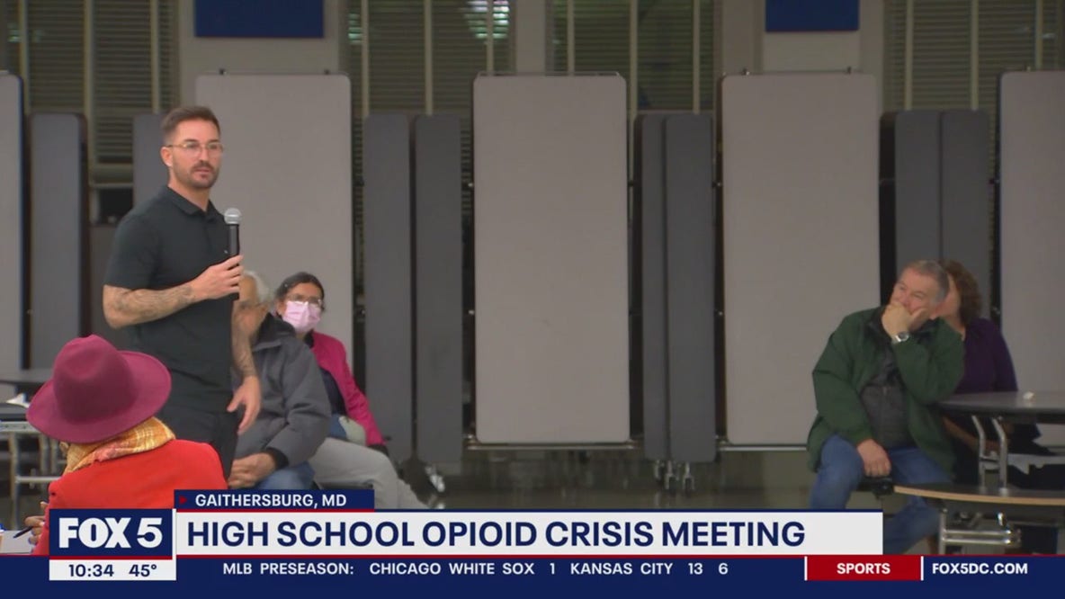 Former BMX racer leads Opioid prevention meeting held at Gaithersburg High School